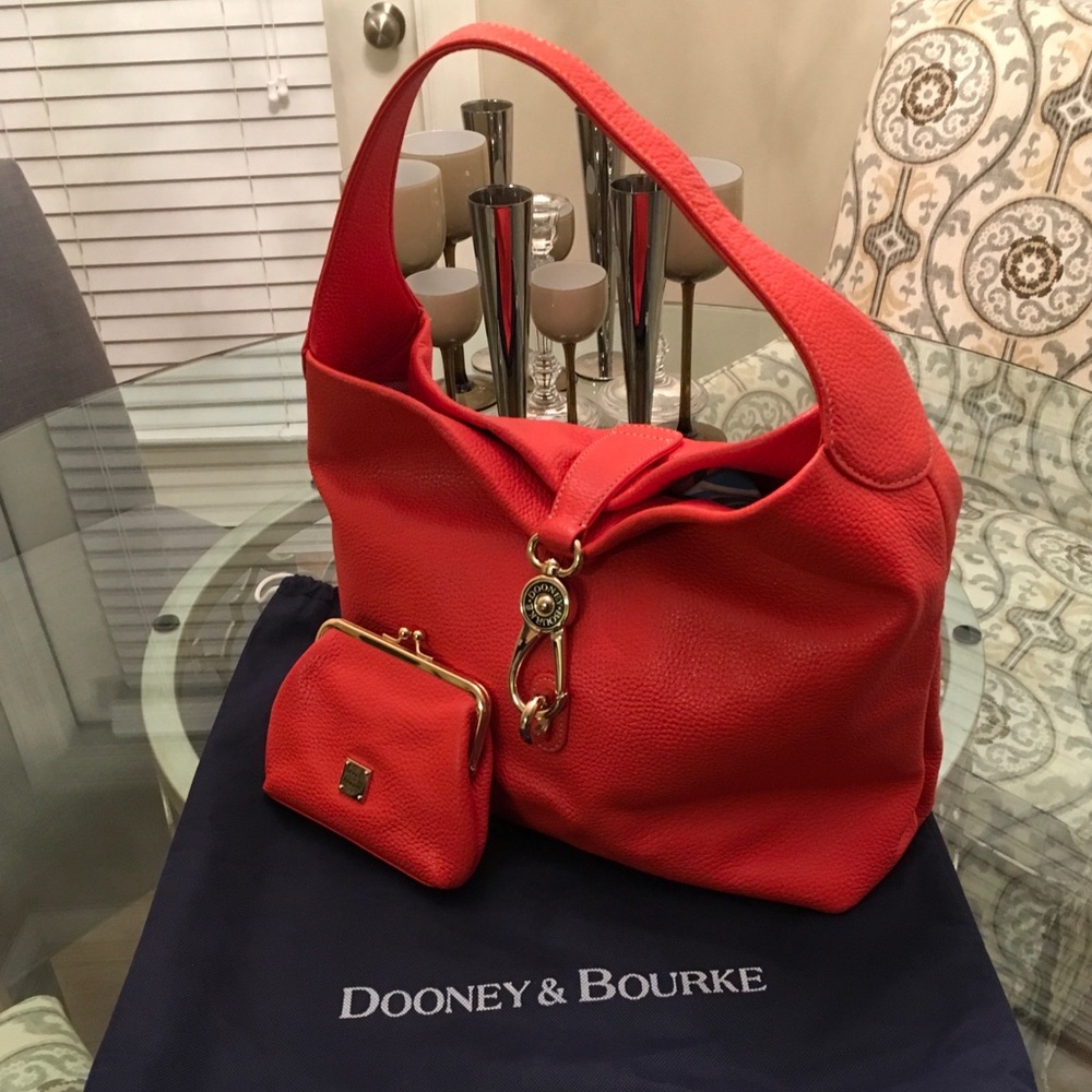 Dooney & Bourke “Logo Lock” Leather Hobo